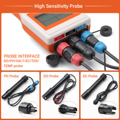 6-in-1-Mehrparameter-Wasserqualitätsmesser mit pH-Genauigkeit von 0,1 und LCD-Display für Aquarien und Hydroponik