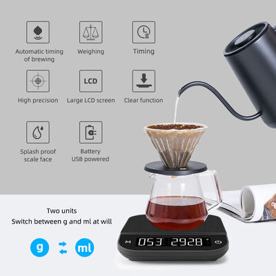 3kg/5kg Capacity 0.1g Precision Coffee Weighing Scale with LCD Display Digital Kitchen Scale
