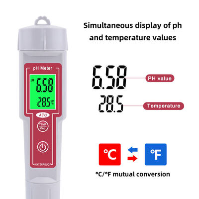 Professionelles Mini-Pen-Wasserqualitätsmesser PH-Meter mit wasserdichtem IP65-Automatikkalibrierung und austauschbarem Sensor-Sonde