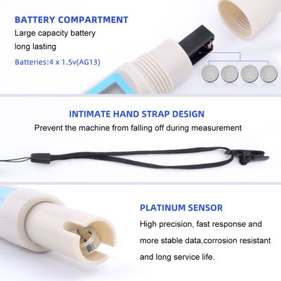 Waterproof Digital Salinity Meter with 0~199.9ppt Measurement Range and 0~50℃ Temperature Compensation