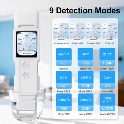 YIERYI 9-in-1 Smart WiFi Wasserqualitäts-Salztester TDS-Messgerät Digitaler App-Steuerungsanalysator für Hydrokultur-Aquarium-Pool-Trinken