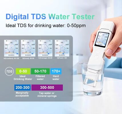 YIERYI 9-in-1 Smart WiFi Wasserqualitäts-Salztester TDS-Messgerät Digitaler App-Steuerungsanalysator für Hydrokultur-Aquarium-Pool-Trinken