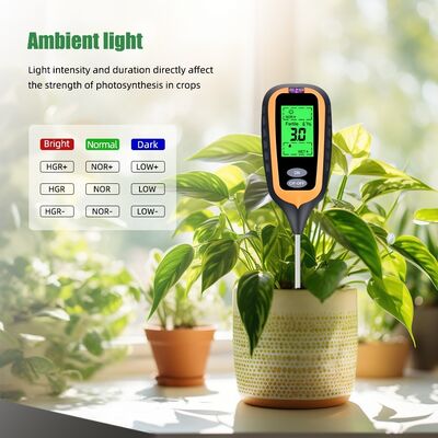 6-in-1-Boden-PH-Meter Garten-Boden-PH / Fruchtbarkeit / Feuchtigkeit / Licht / Luftfeuchtigkeit / Temperatur Mehrfunktions-Boden-Test-Tool