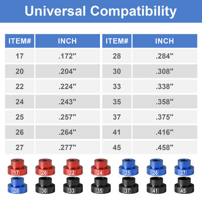 Präzisionskaliber-Vergleicher-Kit mit 14 Kugel-Einsätzen&6Bushing Universal-Kopfraum-Gänge-Vergleicher für.17-.45-Kaliber-Wiederaufladen