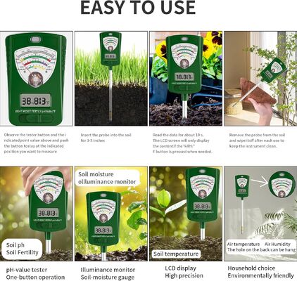 7 in 1 Digitale Bodenanalysator mit LCD-Display für eine genaue Überwachung des pH-Wertes von Gartenlicht