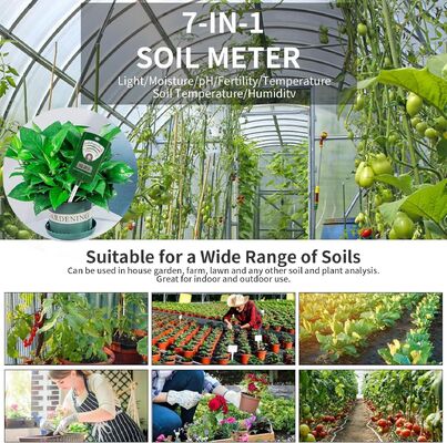 7 in 1 Digitale Bodenanalysator mit LCD-Display für eine genaue Überwachung des pH-Wertes von Gartenlicht
