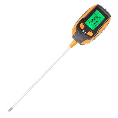 6 in 1 Digitale Bodenprüfer Feuchtigkeit/PH/Sonnenlicht/Temperaturmonitor mit Hintergrundleuchte LCD