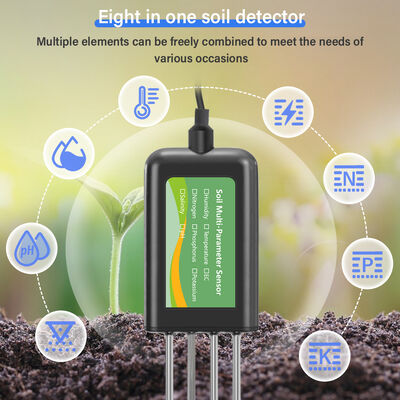 RS485 Boden-Multiparameter-Sensor 8-in-1 EC pH NPK Temp Feuchtigkeitsdetektion Landwirtschaft Gewächshausnutzung
