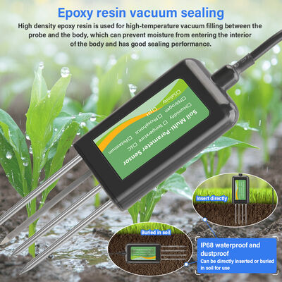 RS485 Boden-Multiparameter-Sensor 8-in-1 EC pH NPK Temp Feuchtigkeitsdetektion Landwirtschaft Gewächshausnutzung