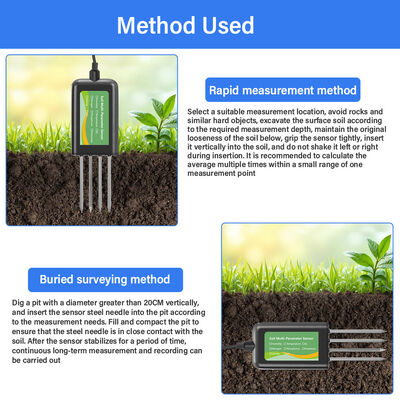 RS485 Boden-Multiparameter-Sensor 8-in-1 EC pH NPK Temp Feuchtigkeitsdetektion Landwirtschaft Gewächshausnutzung