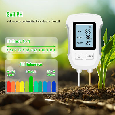 LCD-Display Hintergrundbeleuchtung 3 in 1 Gartenblumen Sensor Pflanzen Säure Feuchtigkeit Detektor PH Meter Bodenfeuchtigkeit Tester