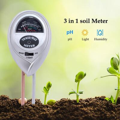 3 in 1 Boden PH Wasserfeuchtigkeit Meter Säure Feuchtigkeit Sonnenlicht Gartenpflanzen Blumen Feuchtigkeit Tester Instrument Werkzeug