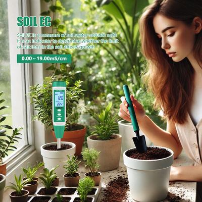 3-in-1-Digitale Boden-EG-Feuchtigkeitstemperaturmesser Pflanzen-Boden-Salzgehalt Tester für Gartenbauernhof