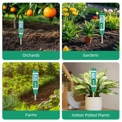 3-in-1-Digitale Boden-EG-Feuchtigkeitstemperaturmesser Pflanzen-Boden-Salzgehalt Tester für Gartenbauernhof