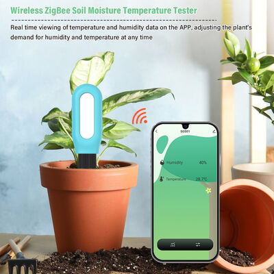 Wireless ZigBee Smart Bodenfeuchtigkeit Temperaturmonitor für Pflanzen App gesteuert