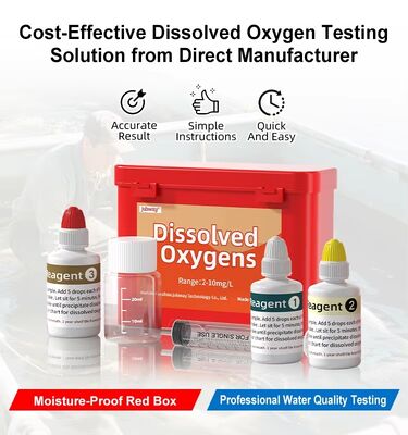 YIERYI Testkit für gelösten Sauerstoff 2–10 mg/l, 120 Tests für die Überwachung der industriellen Wasserqualität in der Aquakultur