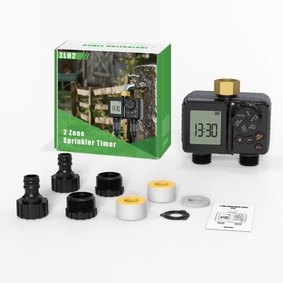 Wiederaufladbarer digitaler Bewässerungstimer Schwerlast-Brass-Anschluss-Auto-Sprinkler-Controller mit manueller Überprüfung