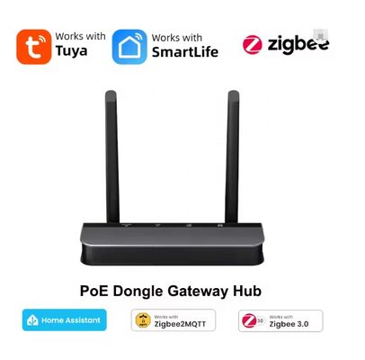YIERYI Zigbee 3.0 PoE Dongle Gateway Hub für Home Assistant Zigbee2 MQTT ESP32+CC2652P Dual 5dBi Antennen Typ-C/PoE-betrieben