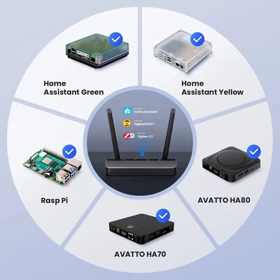 YIERYI Zigbee 3.0 PoE Dongle Gateway Hub für Home Assistant Zigbee2 MQTT ESP32+CC2652P Dual 5dBi Antennen Typ-C/PoE-betrieben