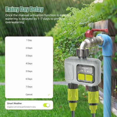 YIERYI Dual-Zone RF Smart Water Timer mit Sub-GHz-Gateway