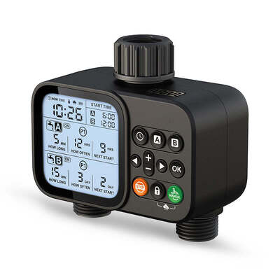 Digitale Wassertimer für Gartenschlauch Automatischer Bewässerungstimer mit automatischem manuellem Bewässerungsmodus
