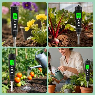 Bodenprüfer für pH-Wert, Stickstoff, Phosphor, Kalium, EC-Wert, Fruchtbarkeit, Temperatur, Bodenfeuchtigkeit