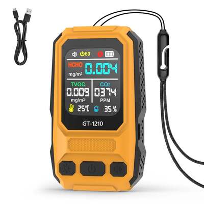 5‐in‐1 HCHO TVOC CO Temp Luftfeuchtigkeit Gasdetektor für die Luftqualität