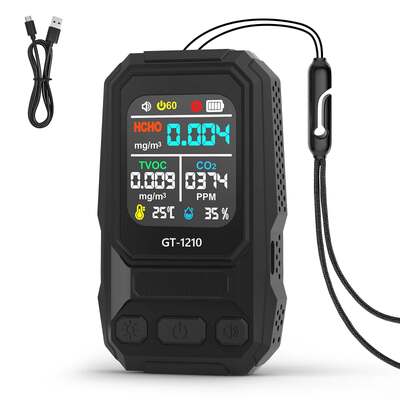 5‐in‐1 HCHO TVOC CO Temp Luftfeuchtigkeit Gasdetektor für die Luftqualität