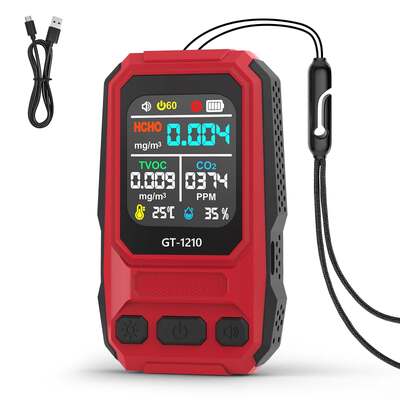 5‐in‐1 HCHO TVOC CO Temp Luftfeuchtigkeit Gasdetektor für die Luftqualität