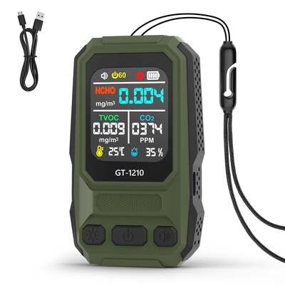 5‐in‐1 HCHO TVOC CO Temp Luftfeuchtigkeit Gasdetektor für die Luftqualität
