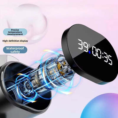 Wasserkraftgewinnung, Duschkopf Universal-Wassertemperaturmesser, Babybad, Kinderbad, Haushalt visuelle LED-Digitalanzeige