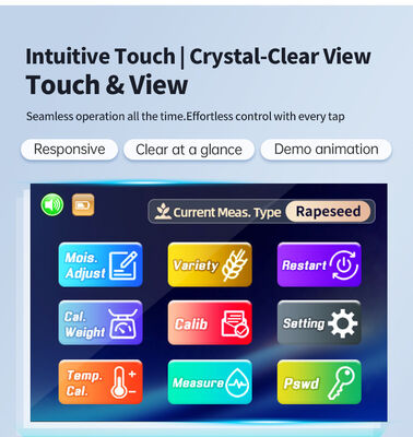Smart Touch Screen Grain Moisture Tester, Tests 29 Kinds of Grains, Touch Control Grain Moisture Meter