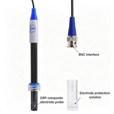 ORP Sensor Electrode, BNC Connector Probe, Laboratory Water Quality Testing, Swimming Pool Oxidation Reduction Electrode