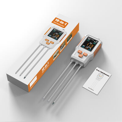 10 in 1 Color Screen Soil Tester, PH,EC,N P K,Temp,Moisture,Light  Humidity