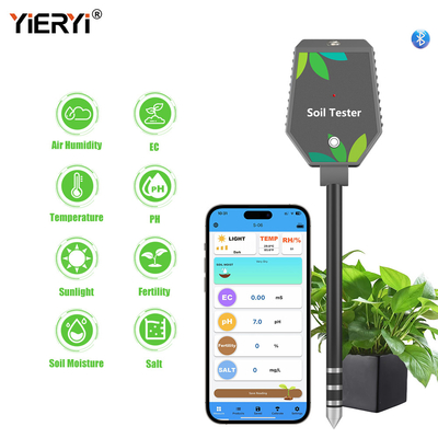 6 in 1 YIERYI Pflanzen digitaler Bodenmesser mit LCD-Display