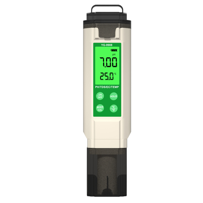 YiERYi YG-9908 4-in-1-Wasserqualitätsprüfer PH / TDS / EC / Temperatur Multifunktionsprüfstift mit hoher Genauigkeit