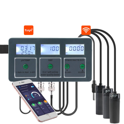8-in-1 Smart WiFi Wasserqualitätsprüfer Fernüberwachung Ideal für Aquarien, Pools, Labore und Trinkwasser