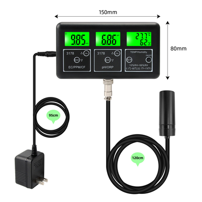 Digitale Wasserqualitätsmessgeräte für industrielle Labore EC/PPM/pH/ORP/Temp