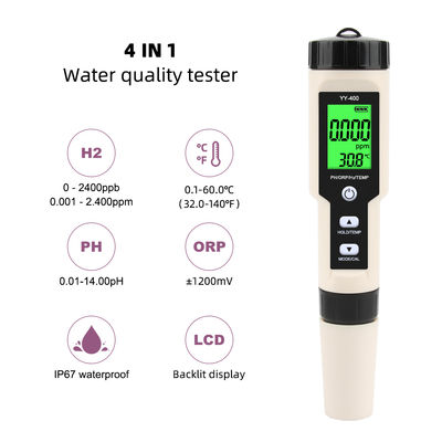 4 - in - 1 Wasserstoffwasserqualitätsprüfer - H2/pH/ORP/Tempometer für Gesundheit, Aquakultur und Labor