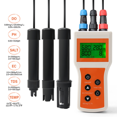 Smart Handheld 6-in-1-Wasserqualitätsanalysator für gelösten Sauerstoff/PH/TDS/EC/SALT/TEMP