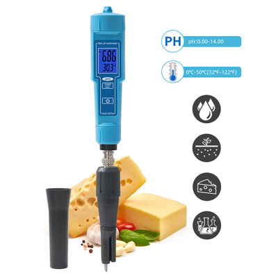 Automatische Kalibrierung pH-Meter Austauschbare Sonde für die Hydroponik Boden Käse Fleisch Laborwasser
