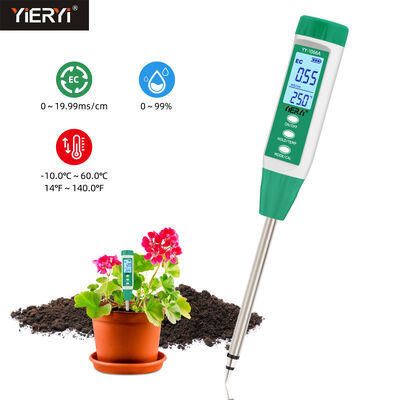 3-in-1-Digitale Boden-EG-Feuchtigkeitstemperaturmesser Pflanzen-Boden-Salzgehalt Tester für Gartenbauernhof