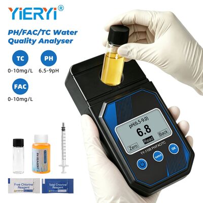 YIERYI Portable Photometric Accurate Water Quality Tester für pH Restchlor Gesamtchlor