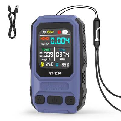 5‐in‐1 HCHO TVOC CO Temp Luftfeuchtigkeit Gasdetektor für die Luftqualität