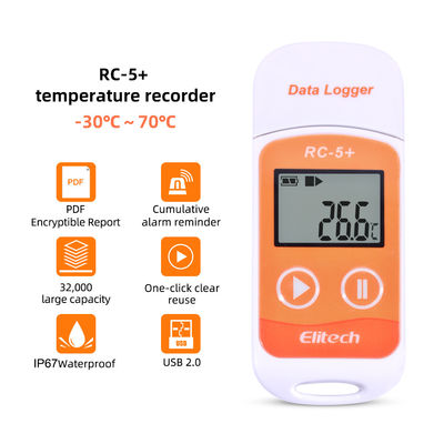Temperatur-Datenlogger Abkühlung USBs Elitech RC-5+